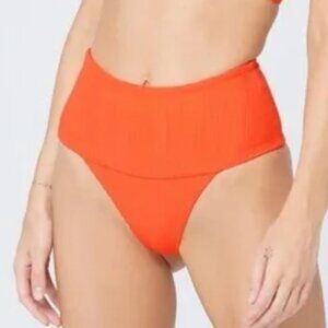 NWT L Space Women's XS Desi Bottom Rib Design Orange Color